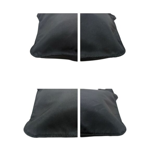 Prada Tessuto Triangle Logo Black Silver Nylon Shoulder Bag - Picture 5 of 9
